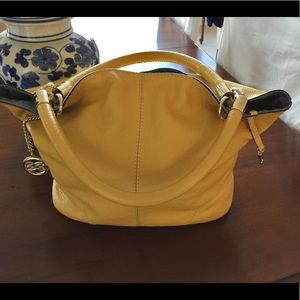 Lancel Paris French Flair Yellow Leather Shopper Tote bag bought in Paris Boho